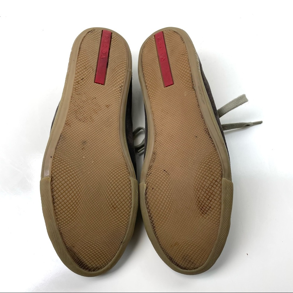 Prada Low Profile Brown Suede Shoes - Picture 7 of 7